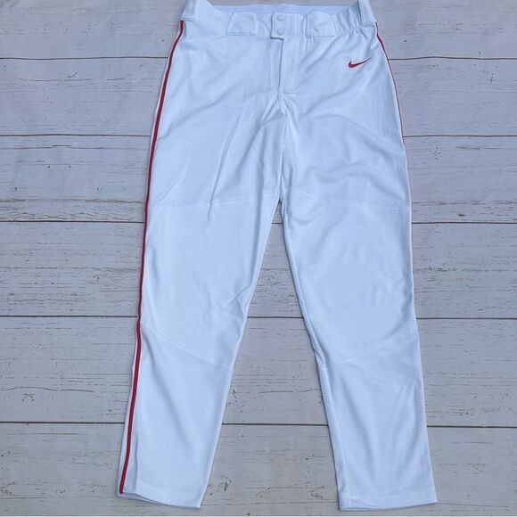 Nike Vapor Select Baseball Pants White Red Mens Size XL BQ5489-109 - Picture 1 of 5